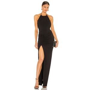 Michael Costello x REVOLVE Addison Maxi Dress Halter Ruched Formal Party Guest S